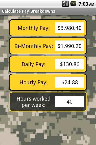 Military Pay 2011