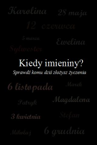 Kiedy imieniny PL