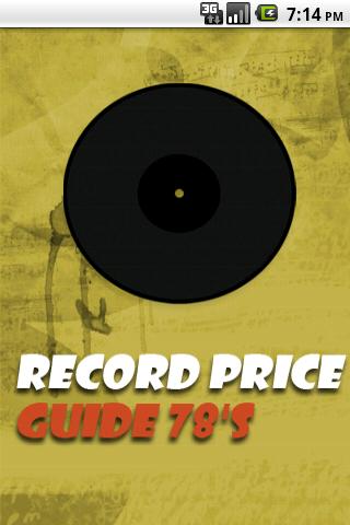 Vinyl Record Price Guide 78's