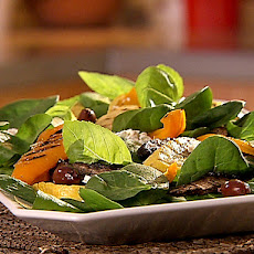 Spinach Salad with Grilled Mediterranean Vegetables