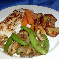 Curried Snap Peas and Mushrooms