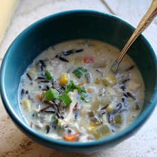 Sherried Cream of Chicken and Wild Rice Soup