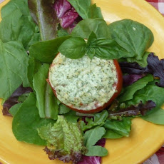 Basil and Chevre Baked Tomatoes