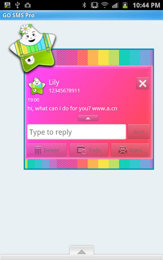 【免費個人化App】GO SMS - Glow Rainbow Star-APP點子