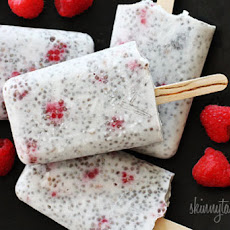 Raspberry Coconut Chia Pudding Pops