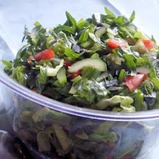 Tomato, Cucumber, and Green Pepper Chopped Salad