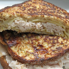 French-Toasted Ham, Turkey and Cheese Sandwich