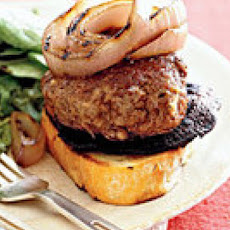Open-Faced Grilled Greek Burgers
