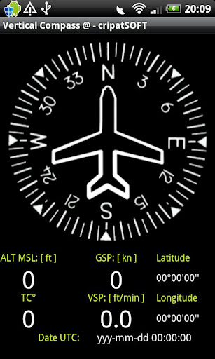 Airplane Vertical Compass GPS