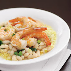 Lemony Shrimp with White Beans and Couscous