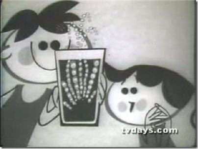 Kids making Fizzies vintage cartoon TV advertiisemnt