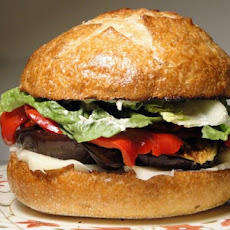 Grilled Eggplant and Fresh Mozzarella on Ciabatta