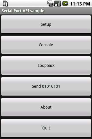 Serial Port API Sample