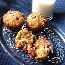 Cranberry Banana Oat Muffins