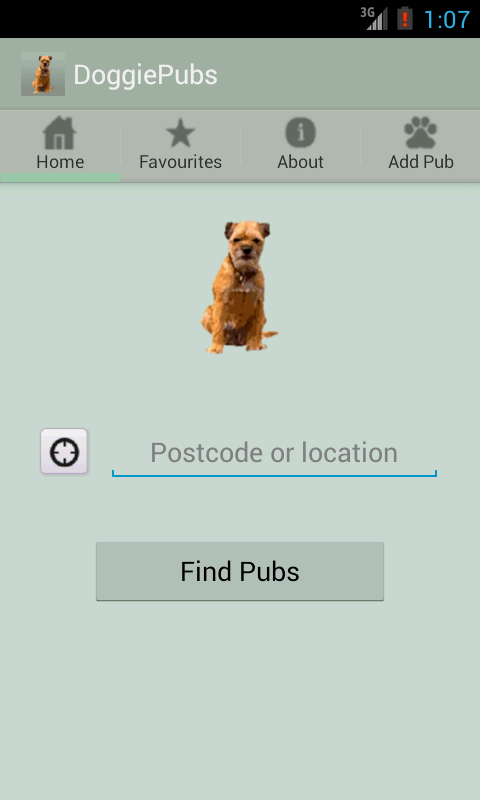 Android application DoggiePubs screenshort