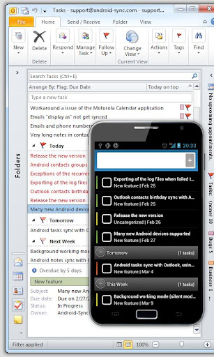 Outlook Task - USB Sync