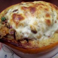Wild Rice, Cherries, Apricots and Cheesy Stuffed Acorn Squash