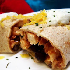 Chicken Burritos With Cheese and Black Bean Salsa