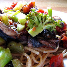 Linguine With Portabella Mushrooms and Broccoli