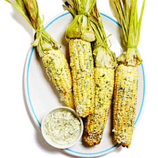 Grilled Corn on the Cob with Cilantro Queso Fresco Butter