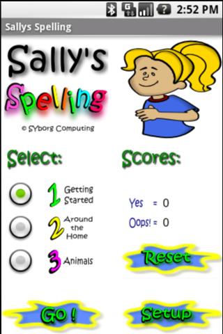 Sallys Spelling Small Screen