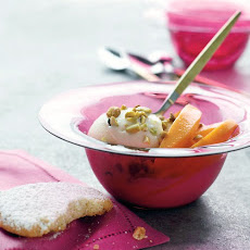 Cardamom Cookies with Frozen Yogurt and Mango