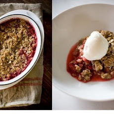 Rhubarb Raspberry Crisp