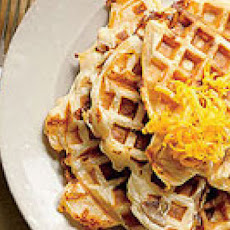 Grilled Cheese-and-Chicken-Sausage Waffles