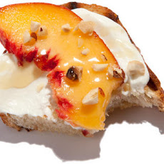 Peach and Hazelnut Mascarpone Bruschetta Recipe
