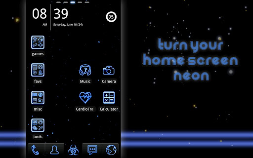 Neon Blue GO EX NOVA Theme