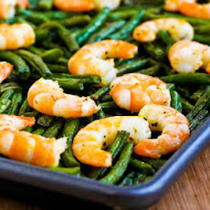 Roasted Green Beans or Broccoli with Shrimp