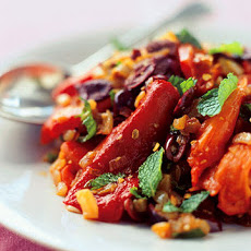 Roasted Red Saffron Peppers