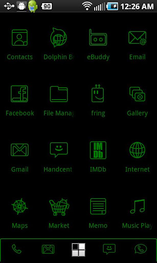 【免費個人化App】LightWorks Green ADW Theme-APP點子