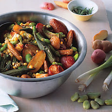 Roasted Potato and Okra Salad