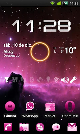 GO Launcher Theme Black Pink