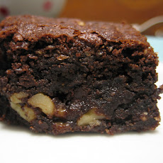 Buckwheat brownies with walnuts and toffee