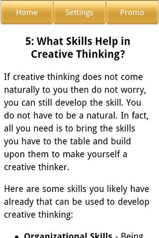 【免費生產應用App】Creative Thinking-APP點子