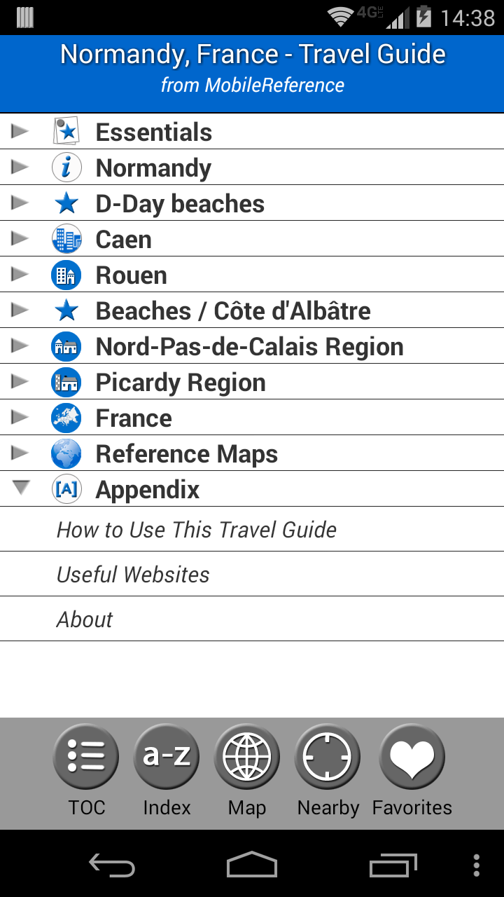 Android application Normandy - Travel Guide &amp; Map screenshort