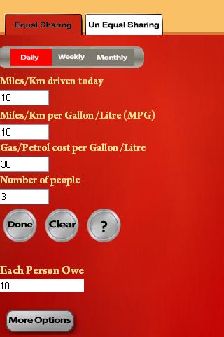 CarPool Calculator