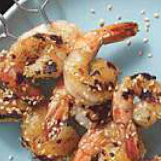 Grilled Wasabi-Honey Shrimp