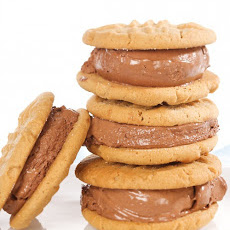 Peanut-Butter and Chocolate-Ice-Cream Sandwich Cookies