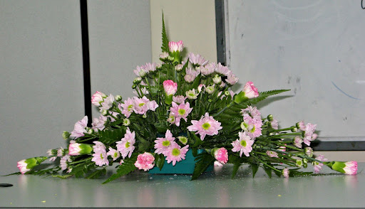 The completed arrangement with