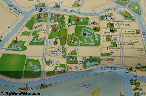 Ayutthaya Tourist Map Ayutthaya Tourist Map