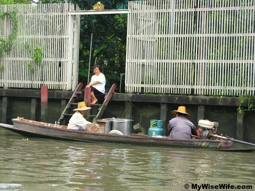Trading on boat