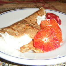 Flame Job Crespelle (con ricotta fresca e tarocchi carbonizzati)
