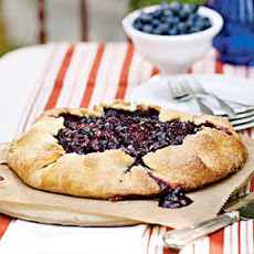 Blueberry and Blackberry Galette with Cornmeal Crust