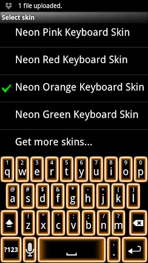 Orange Neon Keyboard Skin