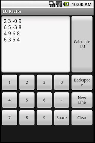 LU PLU Matrix Factor