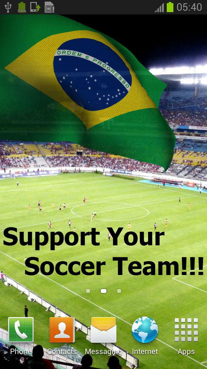 Android application 3D Brazil Flag + screenshort