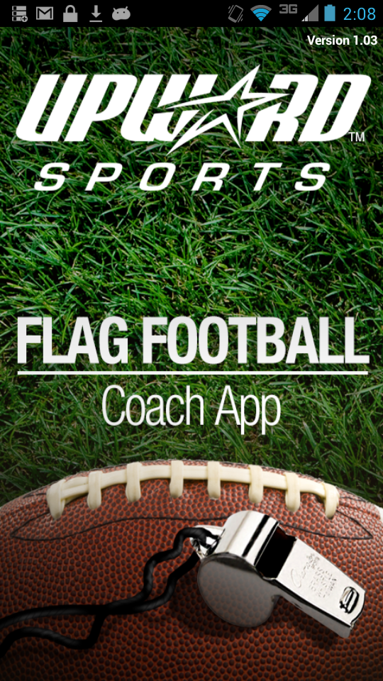 Android application Upward Flag Football Coach screenshort